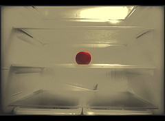 image of empty fridge illustrating weight loss supplement article